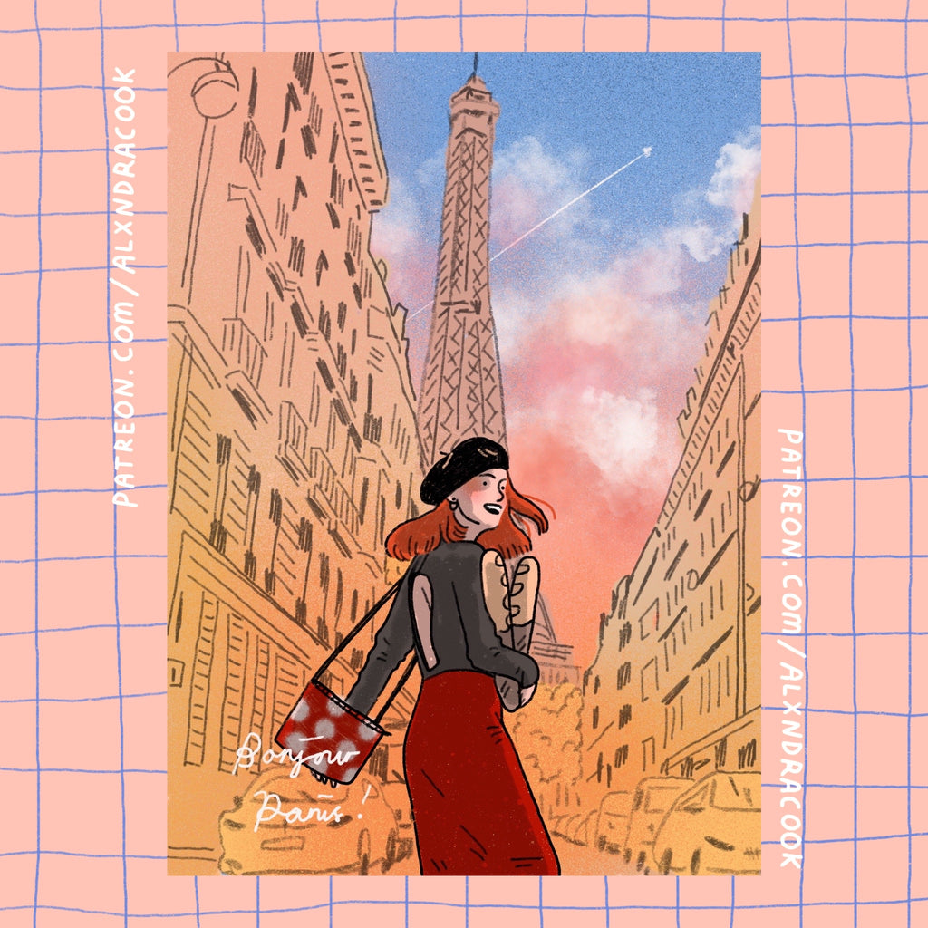 Bonjour Paris Postcard