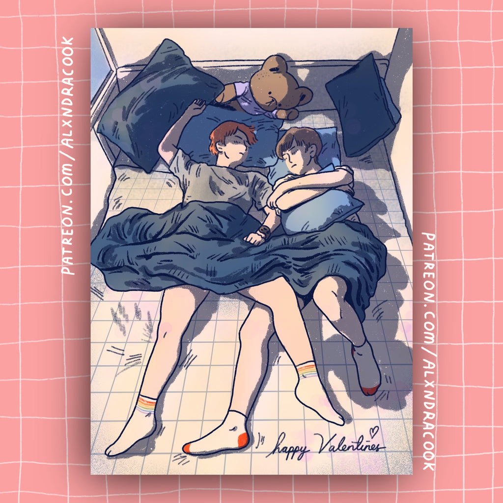 Sleepy Valentines Postcard