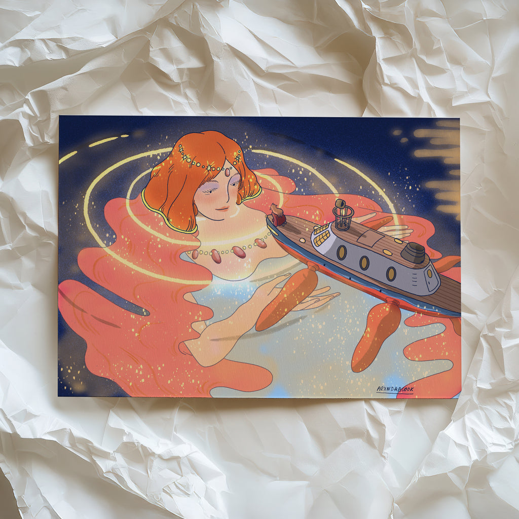 Ponyo's Mother Postcard