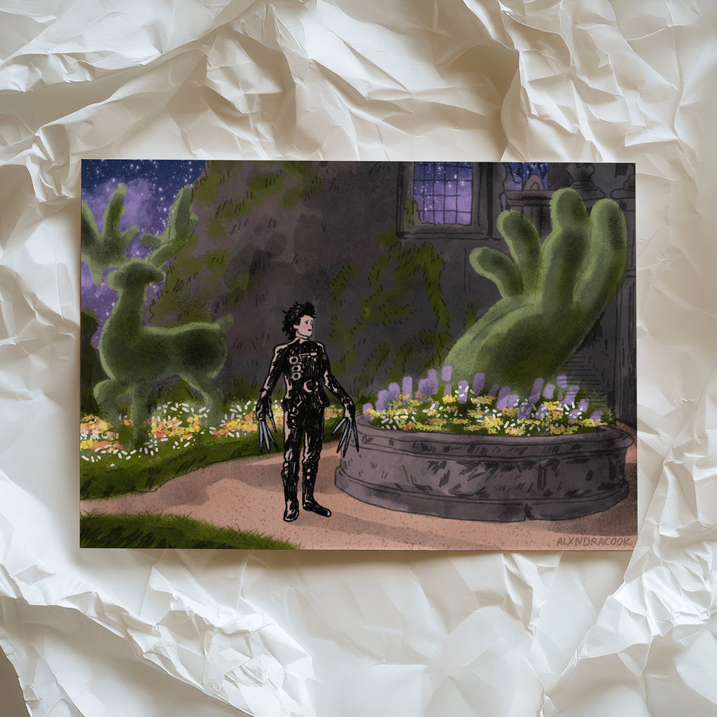 Edward scissorhands Postcard