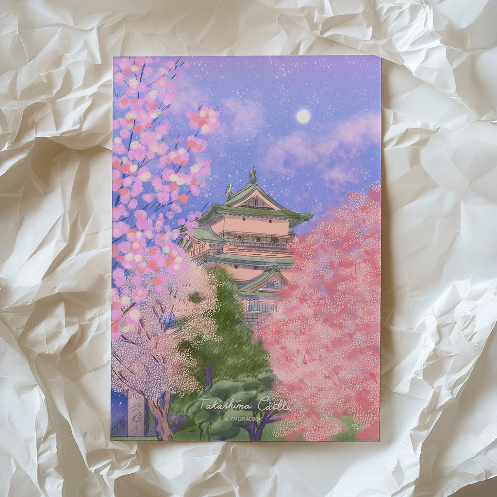 Takashima Castle Japan Postcard