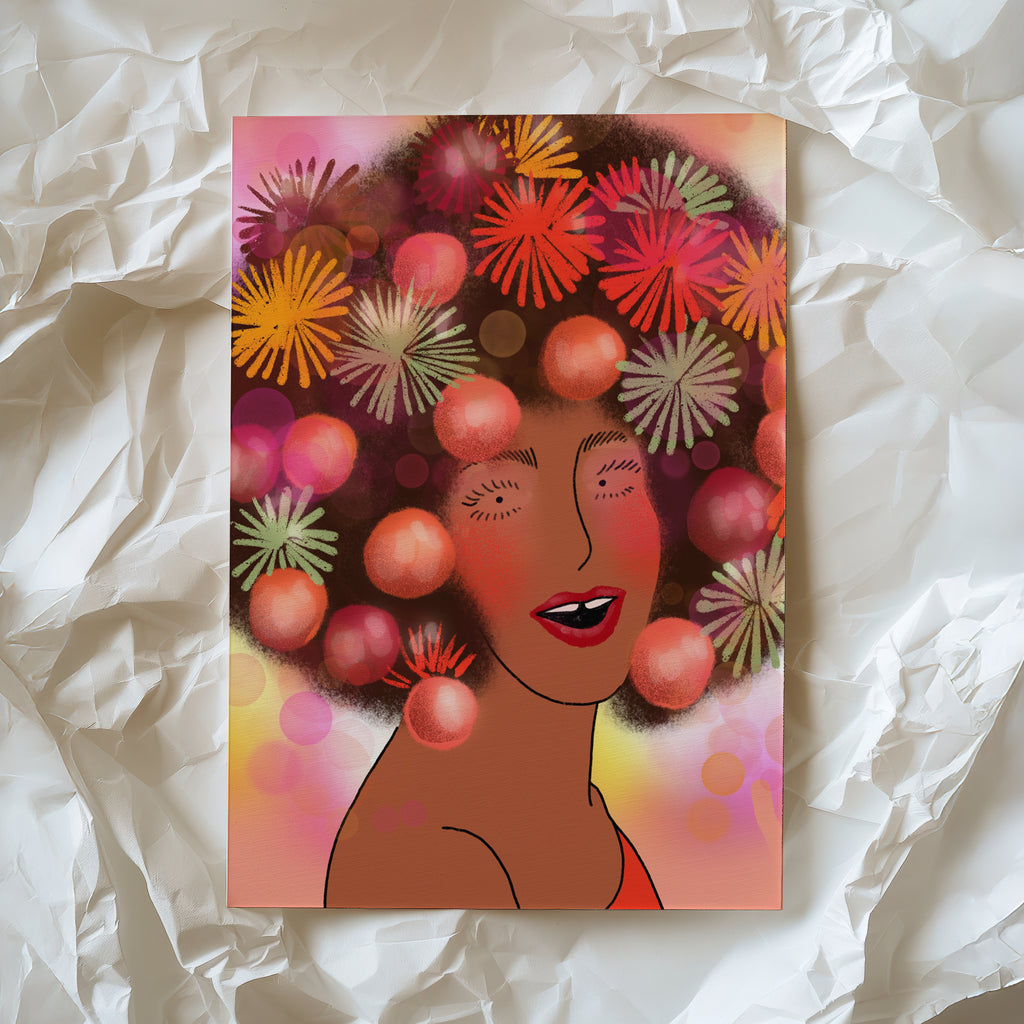 Festive Girl Postcard