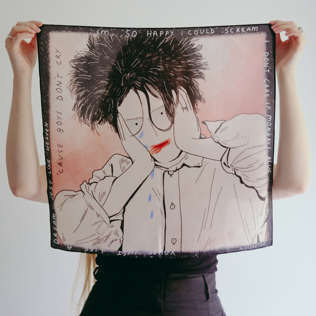 "Robert Smith is The Cure" Silk Scarf